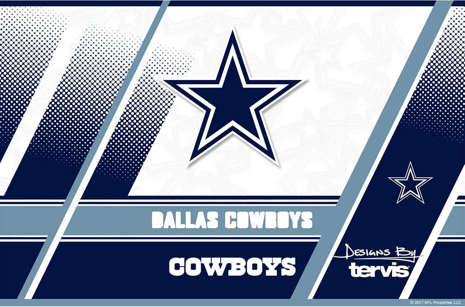 Triple Walled NFL Dallas Cowboys Edge Insulated Tumbler Cup Keeps Drinks Cold & Hot, 30Oz, Stainless Steel