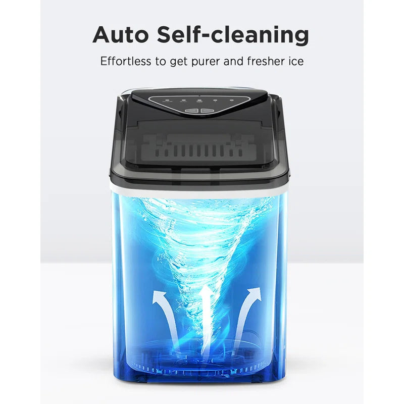 26 Lb.Daily Production Bullet Ice Countertop Ice Maker, Self-Cleaning Ice Makers
