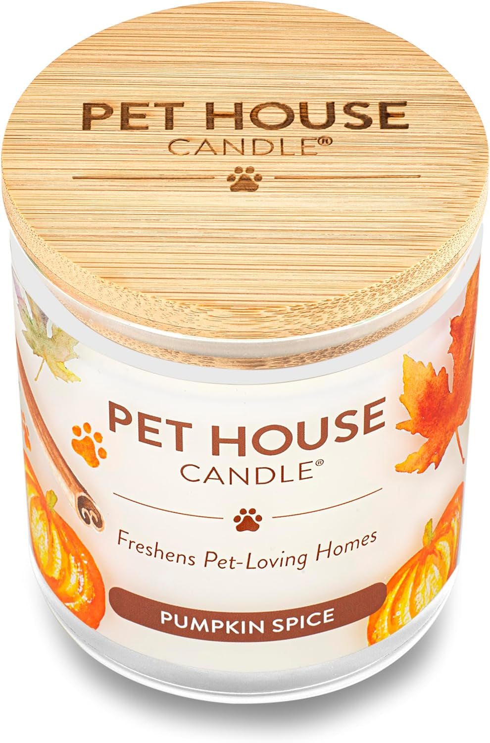 Pet House Fall Candles, Long Lasting, Clean Burning, Soy Wax Scented Candles for Pet Odor, Pumpkin Spice, 2 Pack