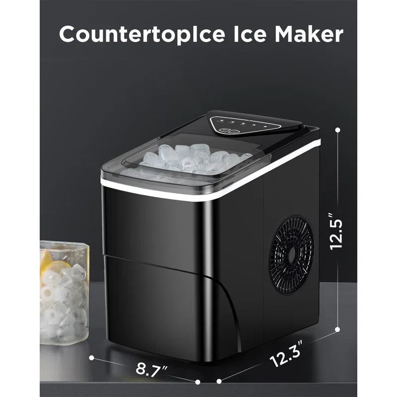 26 Lb.Daily Production Bullet Ice Countertop Ice Maker, Self-Cleaning Ice Makers