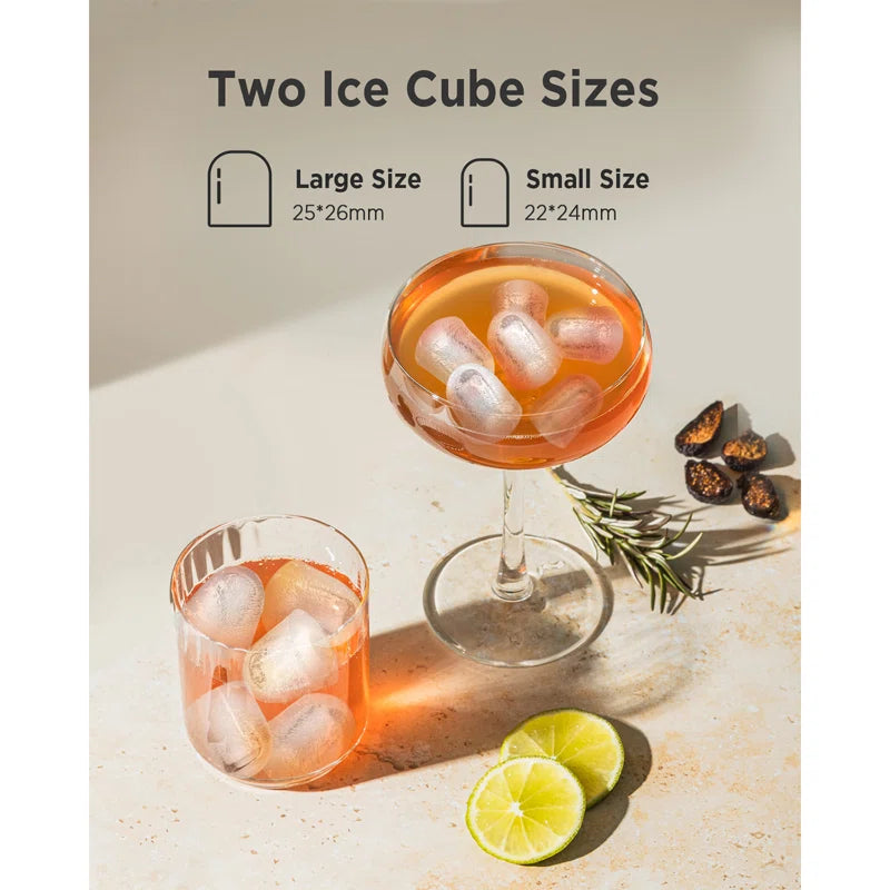 26 Lb.Daily Production Bullet Ice Countertop Ice Maker, Self-Cleaning Ice Makers