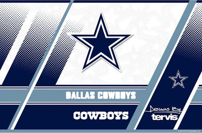 Triple Walled NFL Dallas Cowboys Edge Insulated Tumbler Cup Keeps Drinks Cold & Hot, 30Oz, Stainless Steel