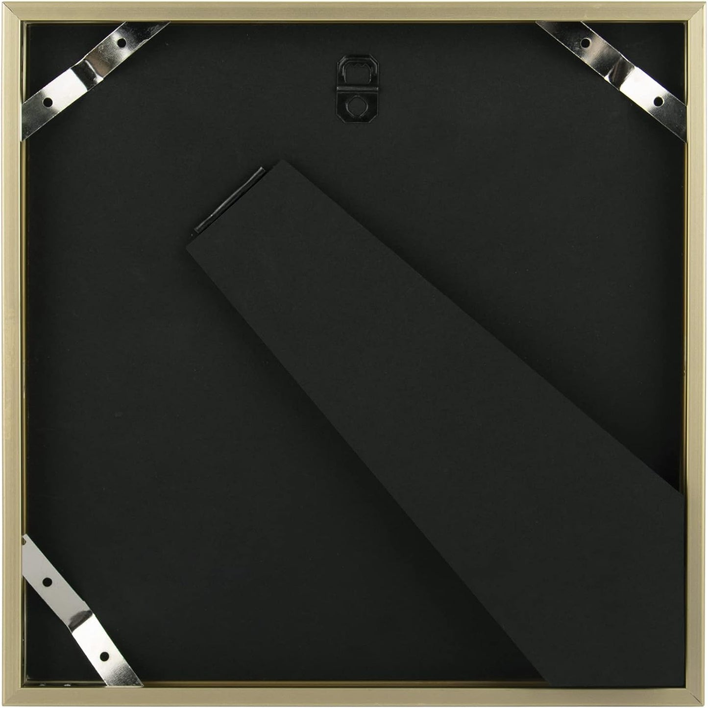 , 8X8 Gold Aluminum Picture Frame - Set of 1 - Ideal for Displaying 4X4 Photos with Mat or 8X8 without Mat - Real Glass Front - Simple Gallery Wall Frames for Art Prints and Posters