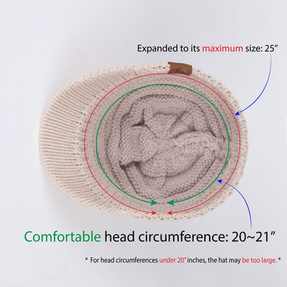 Hatsandscarf Exclusives Women'S Ribbed Knit Hat with Brim (YJ-131)(YJ-2023)