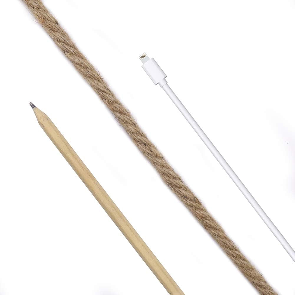 50 Feet 10Mm Jute Rope, Natural Heavy Duty Twine for Crafts, Cat Scratching Post, Gardening, Bundling and Hanging